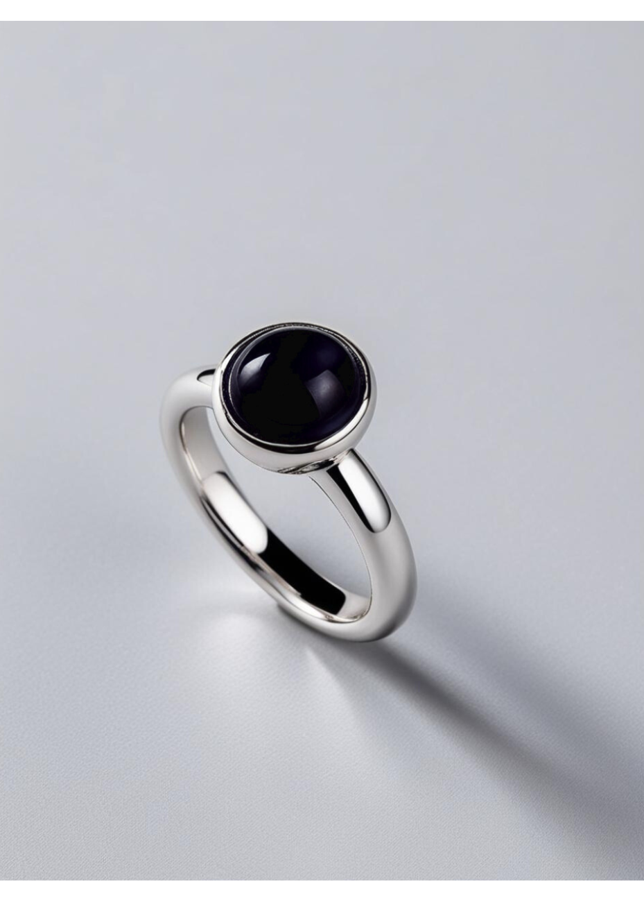 Cabujón Oro Blanco | Piedra Intercambiable para Anillos - DICAROLO