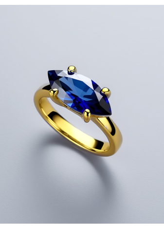 Anillo con Piedra en Forma de Lanzadera | Colección UNUM - DICAROLO