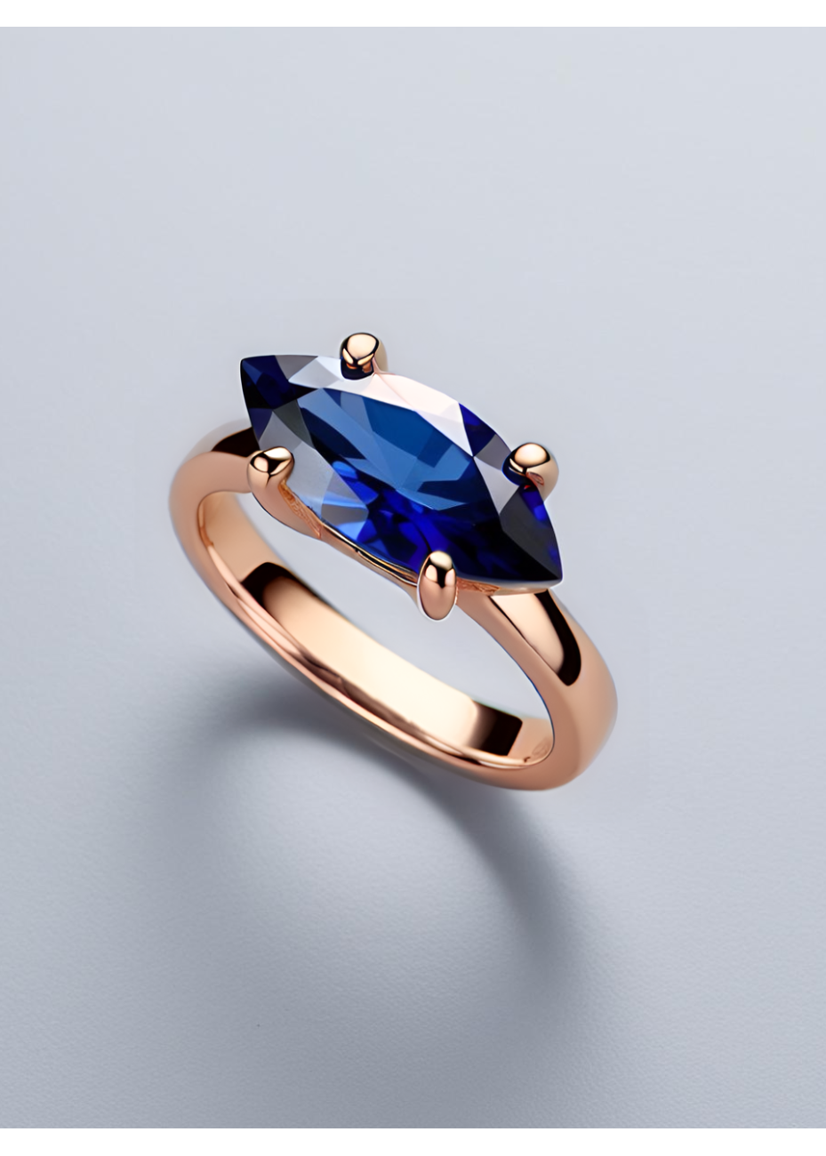Anillo con Piedra en Forma de Lanzadera | Colección UNUM - DICAROLO