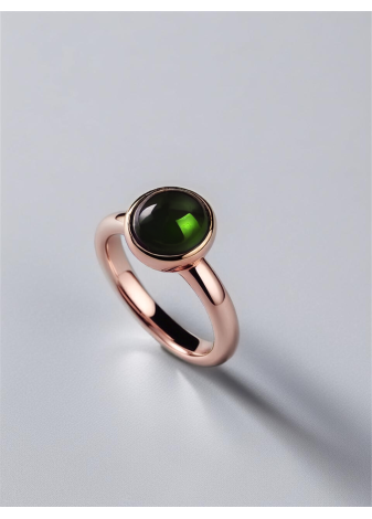 Cabujón Oro Rosa | Anillo con Piedra Intercambiable - DICAROLO