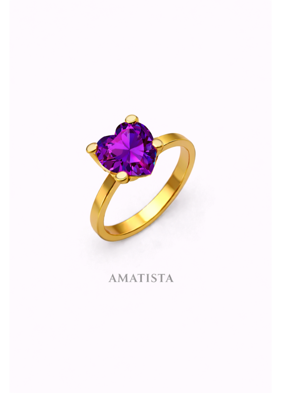 Anillo con Piedra en Forma de Corazón | Colección UNUM - DICAROLO